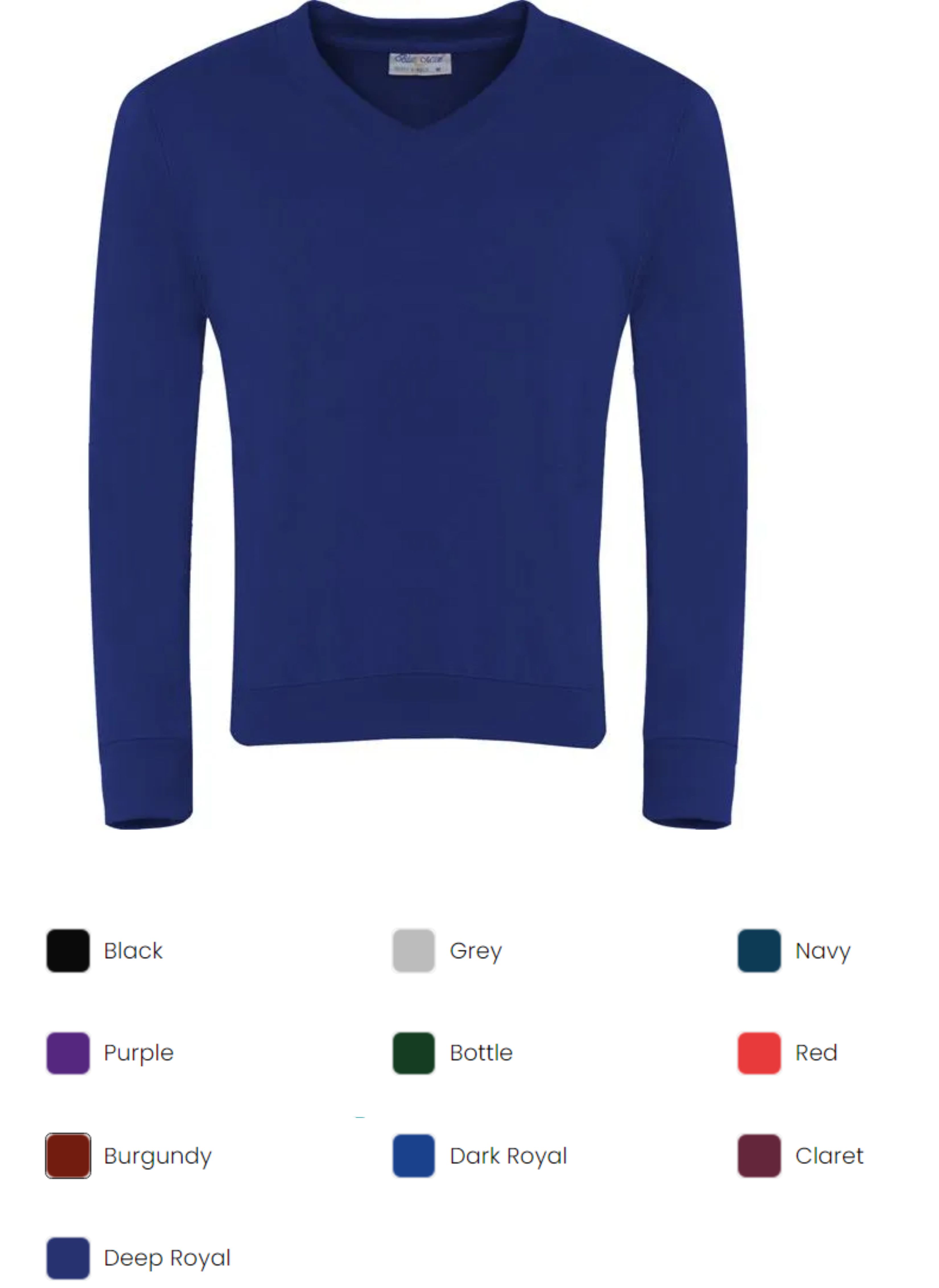 Banner Children's Select Sweatshirt Vee Neck - Click Image to Close